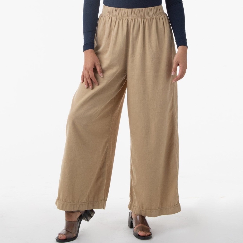 Cotton Twill Wide Pants, XS